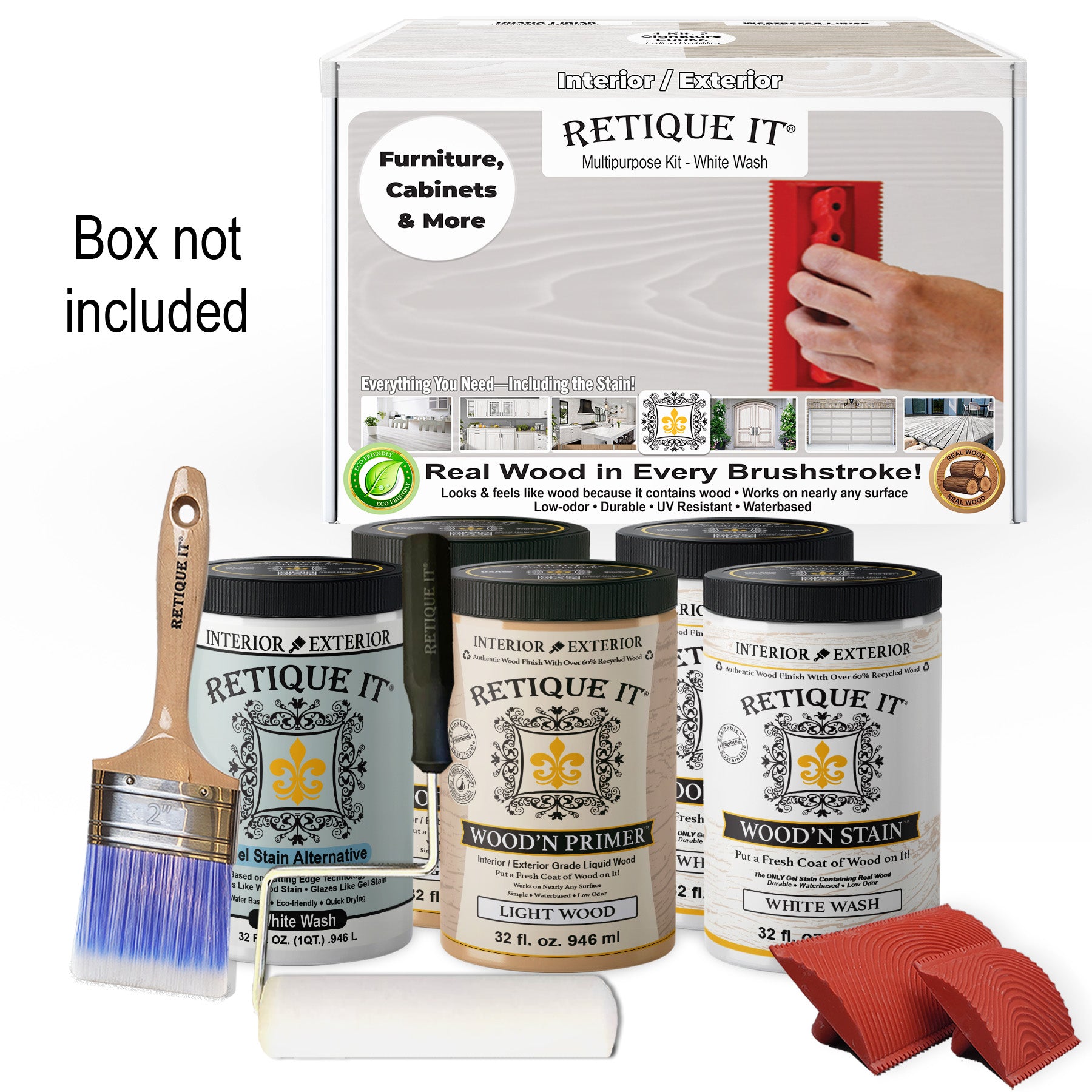 Multi-purpose Wood'n Kit (4x Lg) - White Wash