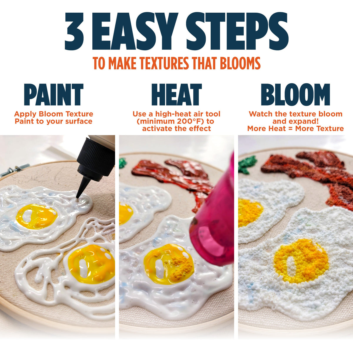 DecoArt Bloom Texture Paint in Hearthgrain color, showing textured surface with a soft, earthy finish and artistic brush strokes.