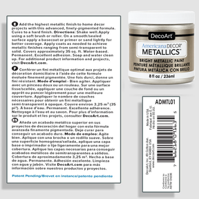 Pearl Americana Decor Metallics product information and application instructions