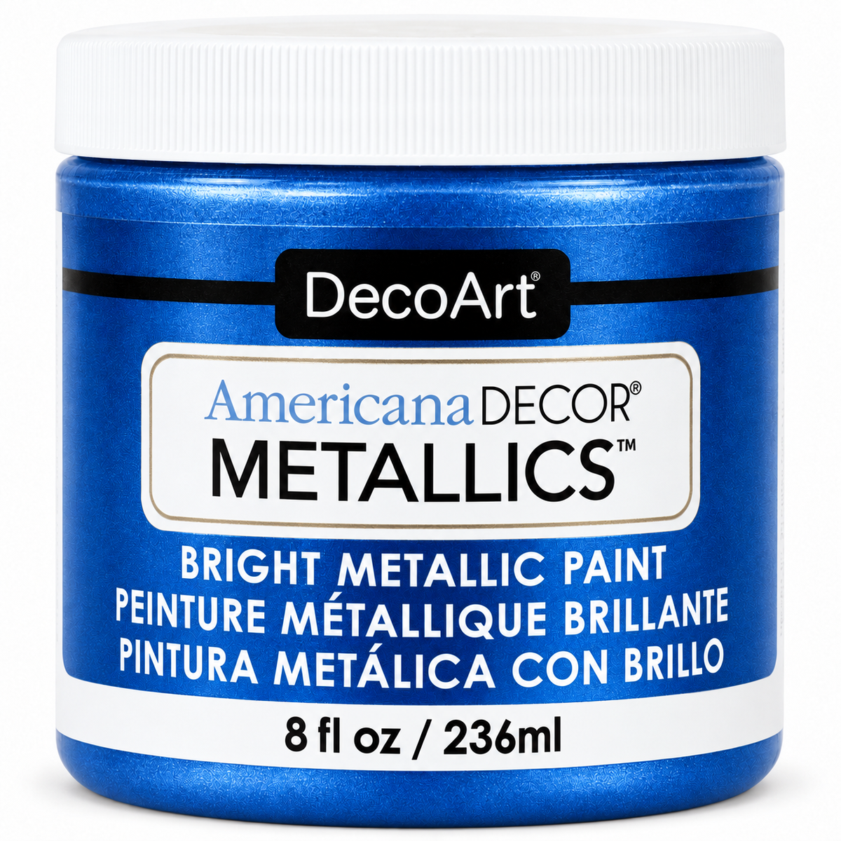 DecoArt Americana Decor Metallics Sapphire acrylic paint in a rich blue metallic finish
