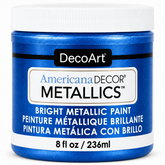 Sapphire Americana Decor Metallics paint, 8 oz jar