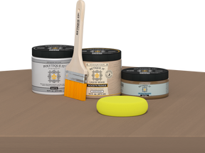 Retique It® Multi-purpose Smooth Finish Kit in Barn Wood for exterior wood projects, featuring a matte top coat and natural wood appearance.