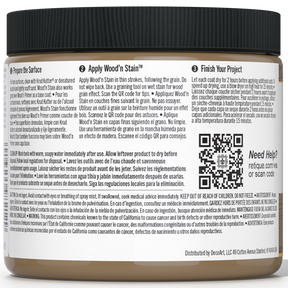 Retique It Liquid Wood Wood'n Stain in 16 oz Barn Wood color, showing the stain applied to wood surface.