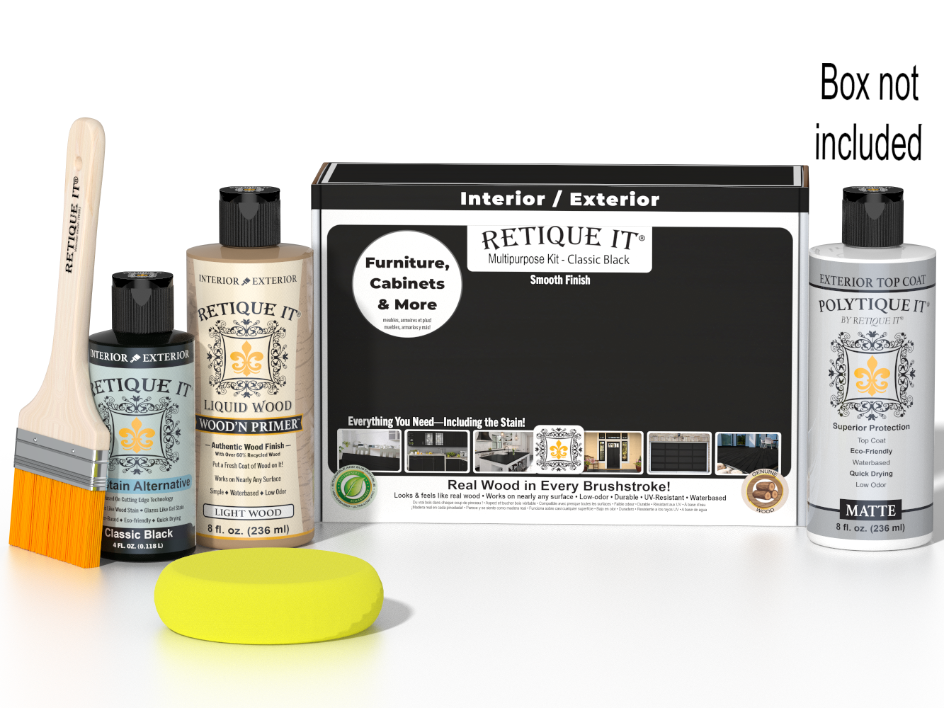 Multi-purpose Smooth Finish Kit - Classic Black - Exterior Top Coat