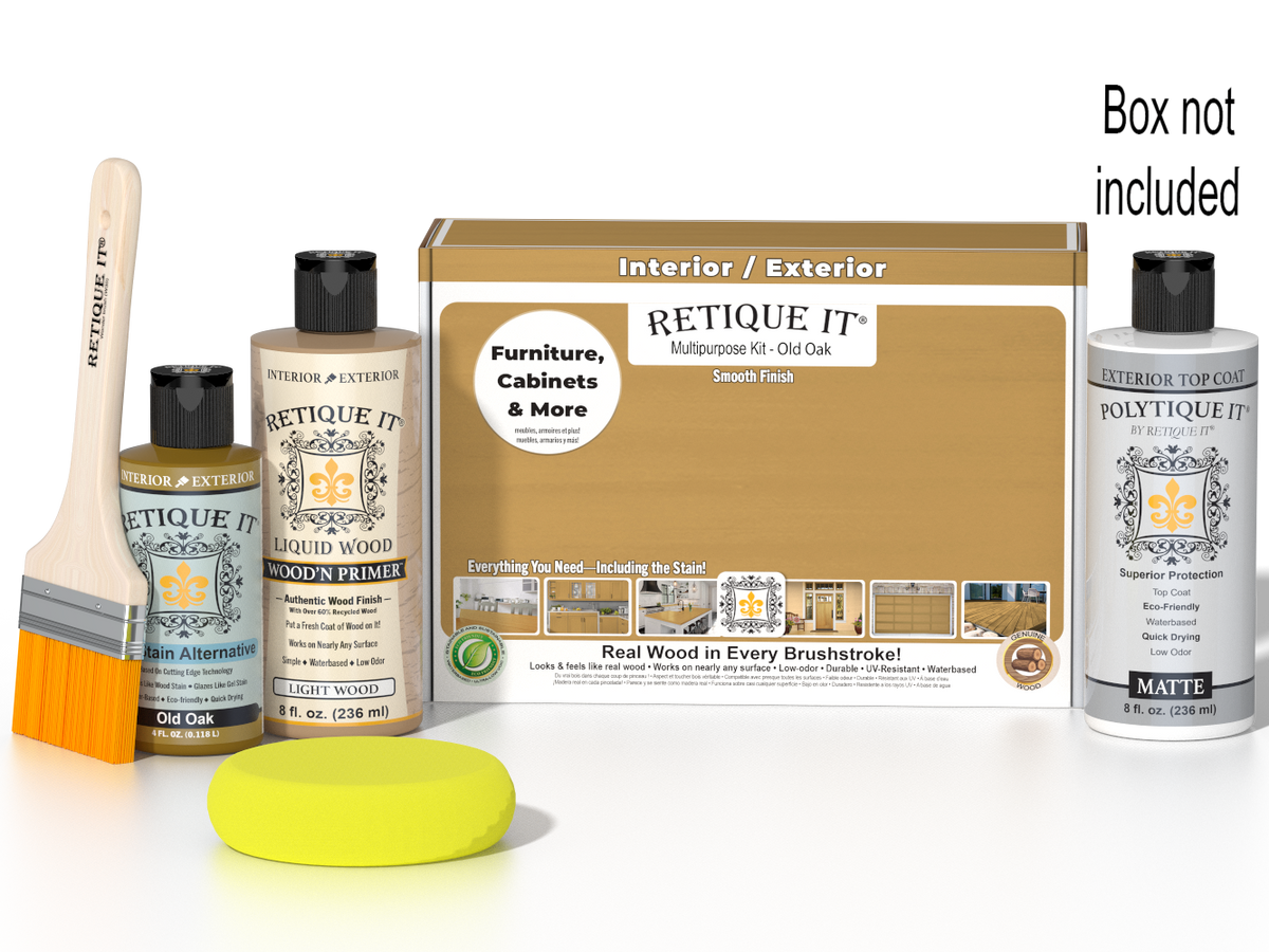 Multi-purpose Smooth Finish Kit - Old Oak - Exterior Top Coat