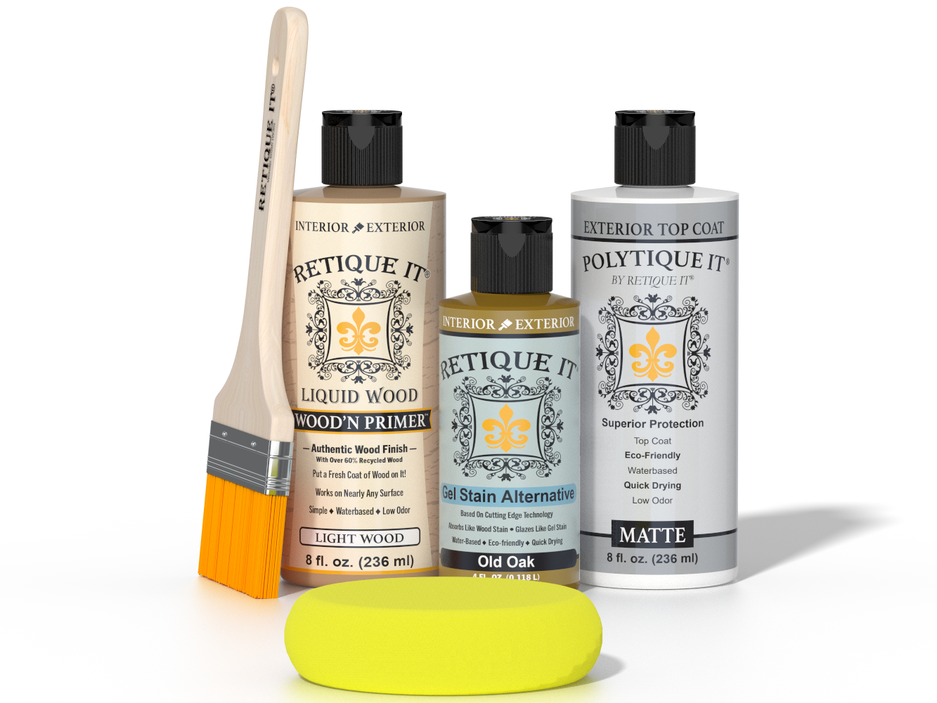 Multi-purpose Smooth Finish Kit - Old Oak - Exterior Top Coat