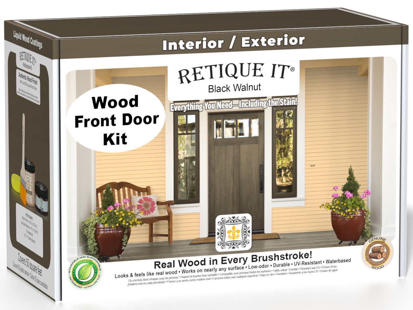 Wood'n Door Smooth Finish Kit - Black Walnut — box hero