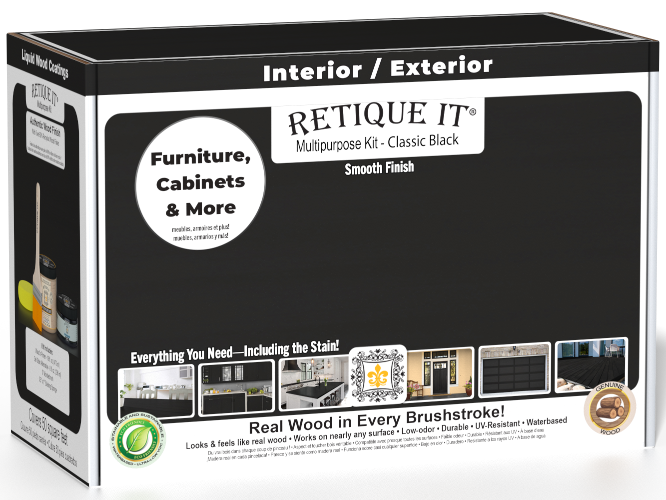 Multi-purpose Smooth Finish Kit (Med) - Classic Black - Exterior Top Coat