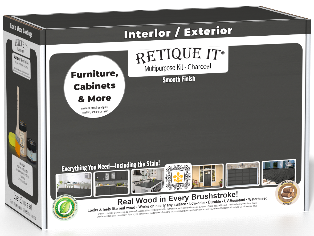 Multi-purpose Smooth Finish Kit (Med) - Charcoal - Interior Top Coat