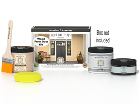 Wood'n Door Smooth Finish Kit - Charcoal — Matte kit contents with door box