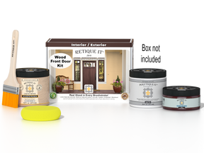 Wood'n Door Smooth Finish Kit - Java — Matte kit contents with door box