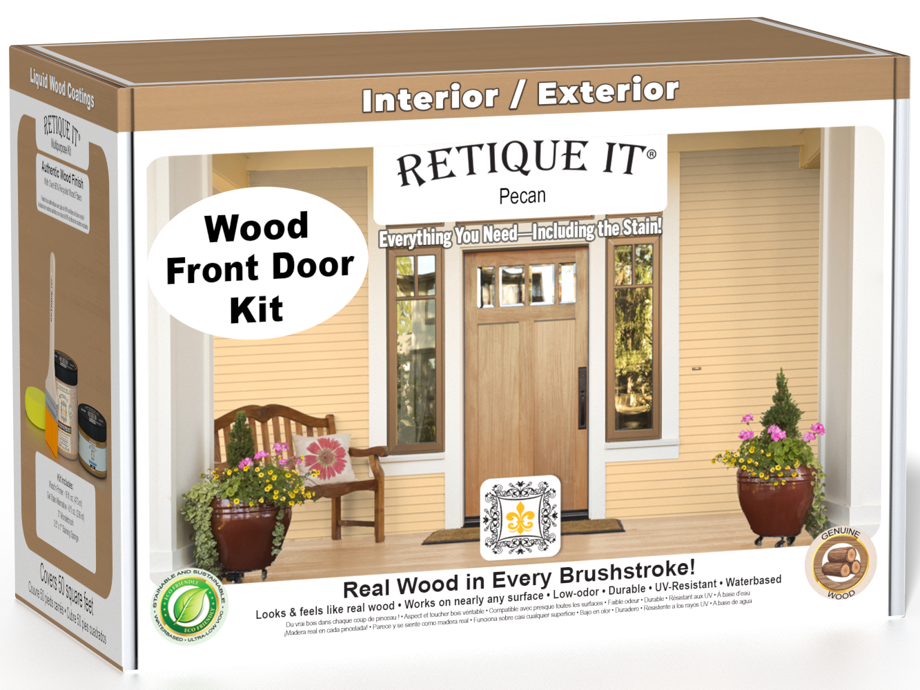 Wood'n Door Smooth Finish Kit - Pecan — box hero