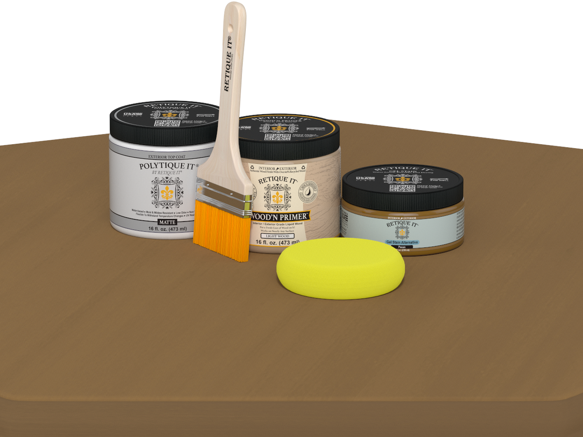 Multi-purpose Smooth Finish Kit (Med) - Pecan - Exterior Top Coat
