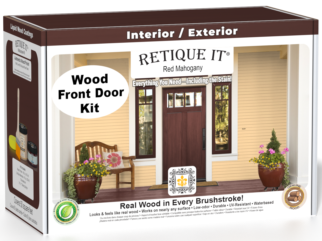 Wood'n Door Smooth Finish Kit - Red Mahogany — box hero