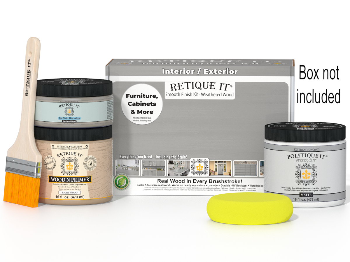 Multi-purpose Smooth Finish Kit (Med) - Weathered Wood - Exterior Top Coat