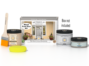 Wood'n Door Smooth Finish Kit - Weathered Wood — Matte kit contents with door box