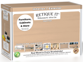 Retique It® White Oak Multipurpose Kit box for interior and exterior furniture, cabinets, and more, featuring a smooth real wood finish.