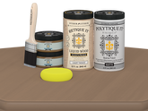 Wood'n Door Smooth Finish Kit (Double Door) - Barn Wood — Matte kit contents