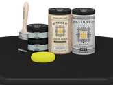Wood'n Door Smooth Finish Kit (Double Door) - Classic Black — Matte kit contents