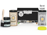 Retique It large black wood finish kit with smooth exterior top coat in gloss, includes application tools and instructions.