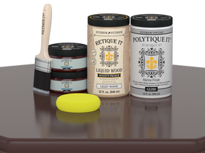 Wood'n Door Smooth Finish Kit (Double Door) - Java — Gloss kit contents