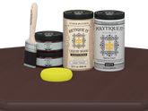 Wood'n Door Smooth Finish Kit (Double Door) - Java — Matte kit contents