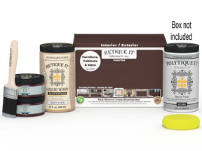 Retique It® large Java Multi-purpose Smooth Finish Kit with exterior top coat in gloss, designed for wood finishing projects.