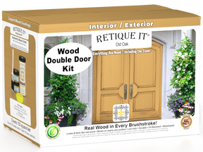 Wood'n Door Smooth Finish Kit (Double Door) - Old Oak — box hero