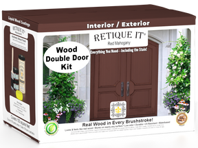 Wood'n Door Smooth Finish Kit (Double Door) - Red Mahogany — box hero
