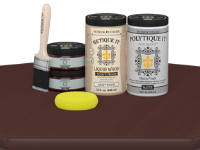Wood'n Door Smooth Finish Kit (Double Door) - Red Mahogany — Matte kit contents