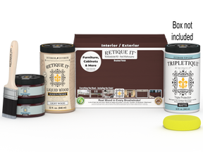 Large Red Mahogany Wood'n Finish Kit interior top coat with smooth finish for wood surfaces, by Retique It®