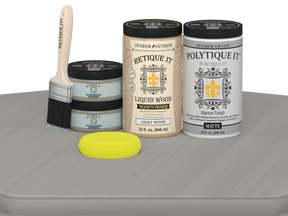 Wood'n Door Smooth Finish Kit (Double Door) - Weathered Wood — Matte kit contents