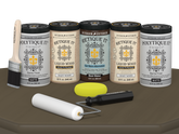 Wood'n Door Smooth Finish Kit (Front & Garage Door) - Black Walnut — Matte kit contents