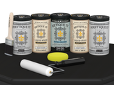Wood'n Door Smooth Finish Kit (Front & Garage Door) - Classic Black — Matte kit contents