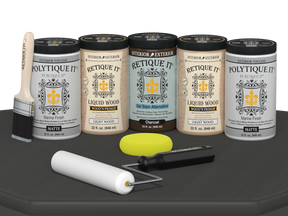 Wood'n Door Smooth Finish Kit (Front & Garage Door) - Charcoal — Matte kit contents