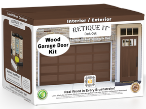 Wood'n Door Smooth Finish Kit (Front & Garage Door) - Dark Oak — box hero