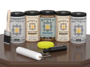 Wood'n Door Smooth Finish Kit (Front & Garage Door) - Dark Oak — Gloss kit contents