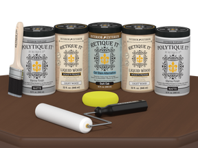 Wood'n Door Smooth Finish Kit (Front & Garage Door) - Dark Oak — Matte kit contents