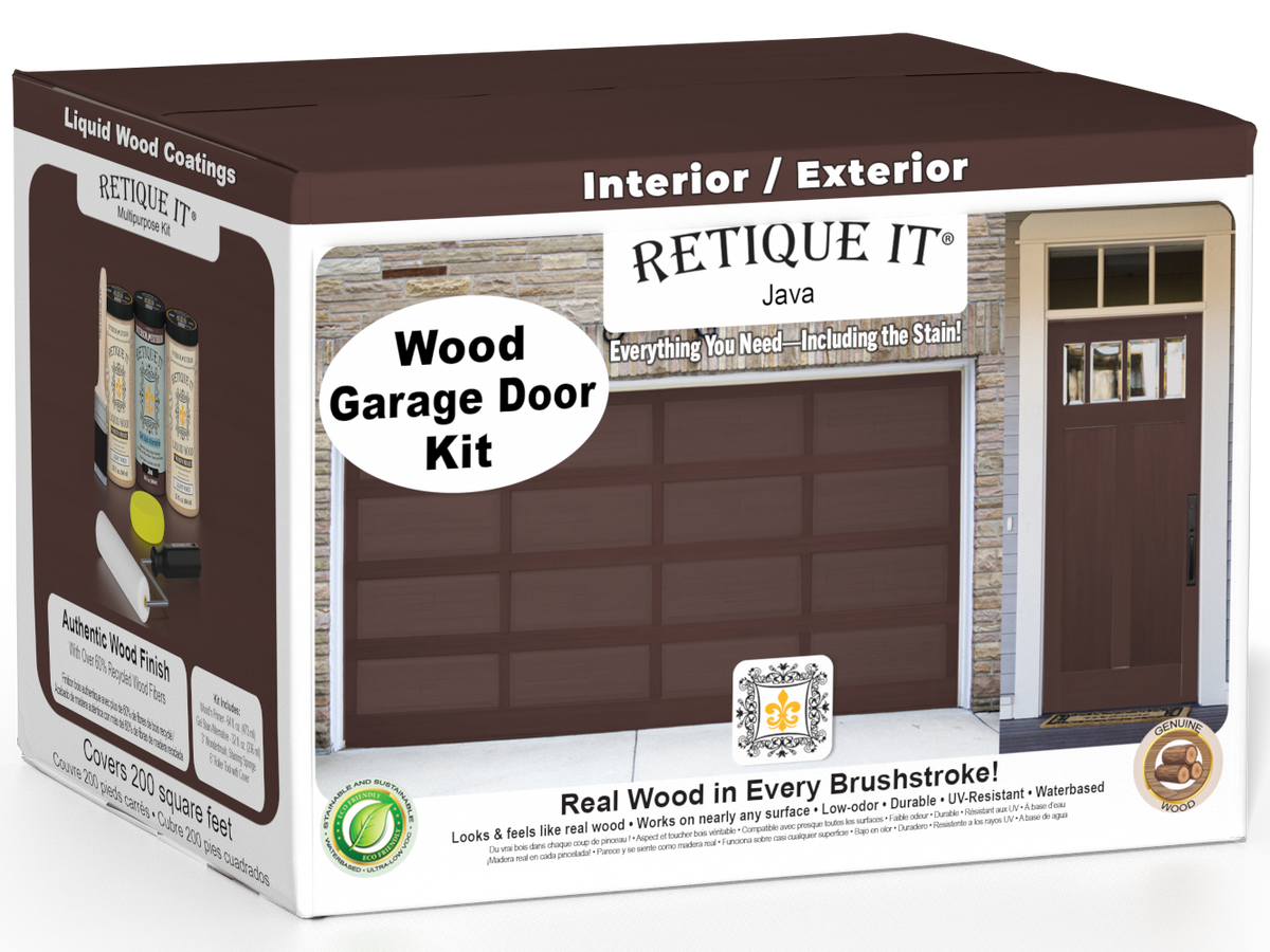 Wood'n Door Smooth Finish Kit (Front & Garage Door) - Java — box hero