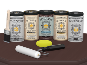 Wood'n Door Smooth Finish Kit (Front & Garage Door) - Java — Matte kit contents