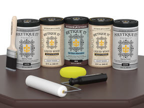 Wood'n Door Smooth Finish Kit (Front & Garage Door) - Java — Satin kit contents