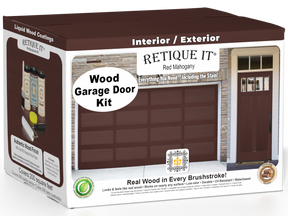 Wood'n Door Smooth Finish Kit (Front & Garage Door) - Red Mahogany — box hero