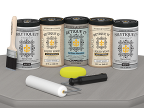 Wood'n Door Smooth Finish Kit (Front & Garage Door) - Weathered Wood — Matte kit contents