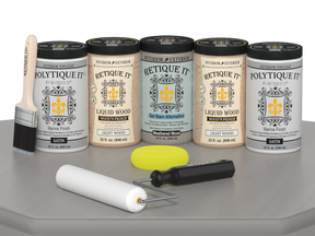 Wood'n Door Smooth Finish Kit (Front & Garage Door) - Weathered Wood — Satin kit contents