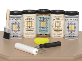 Wood'n Door Smooth Finish Kit (Front & Garage Door) - White Oak — Satin kit contents