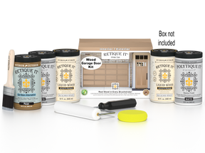 Wood'n Door Smooth Finish Kit (Front & Garage Door) - White Oak — Matte kit contents with door box