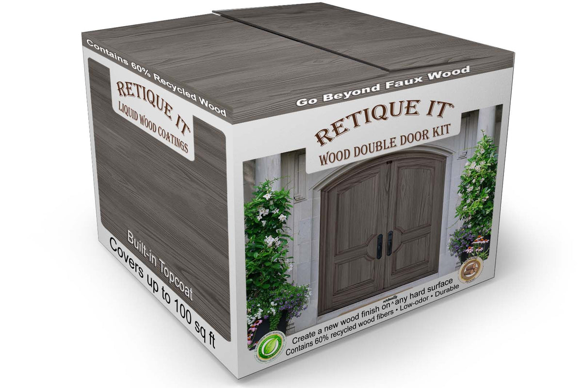 Wood'n Finish Front Door Kit (Double) - Harbor Gray