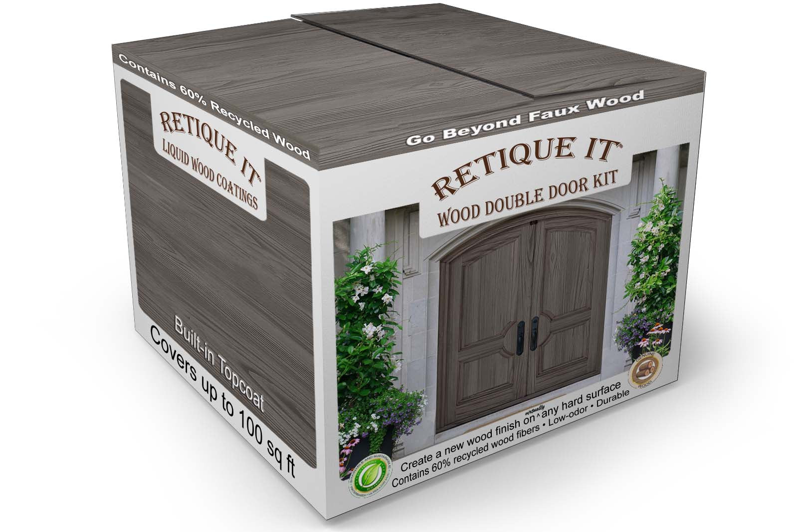 Wood'n Finish Front Door Kit (Double) - Harbor Gray