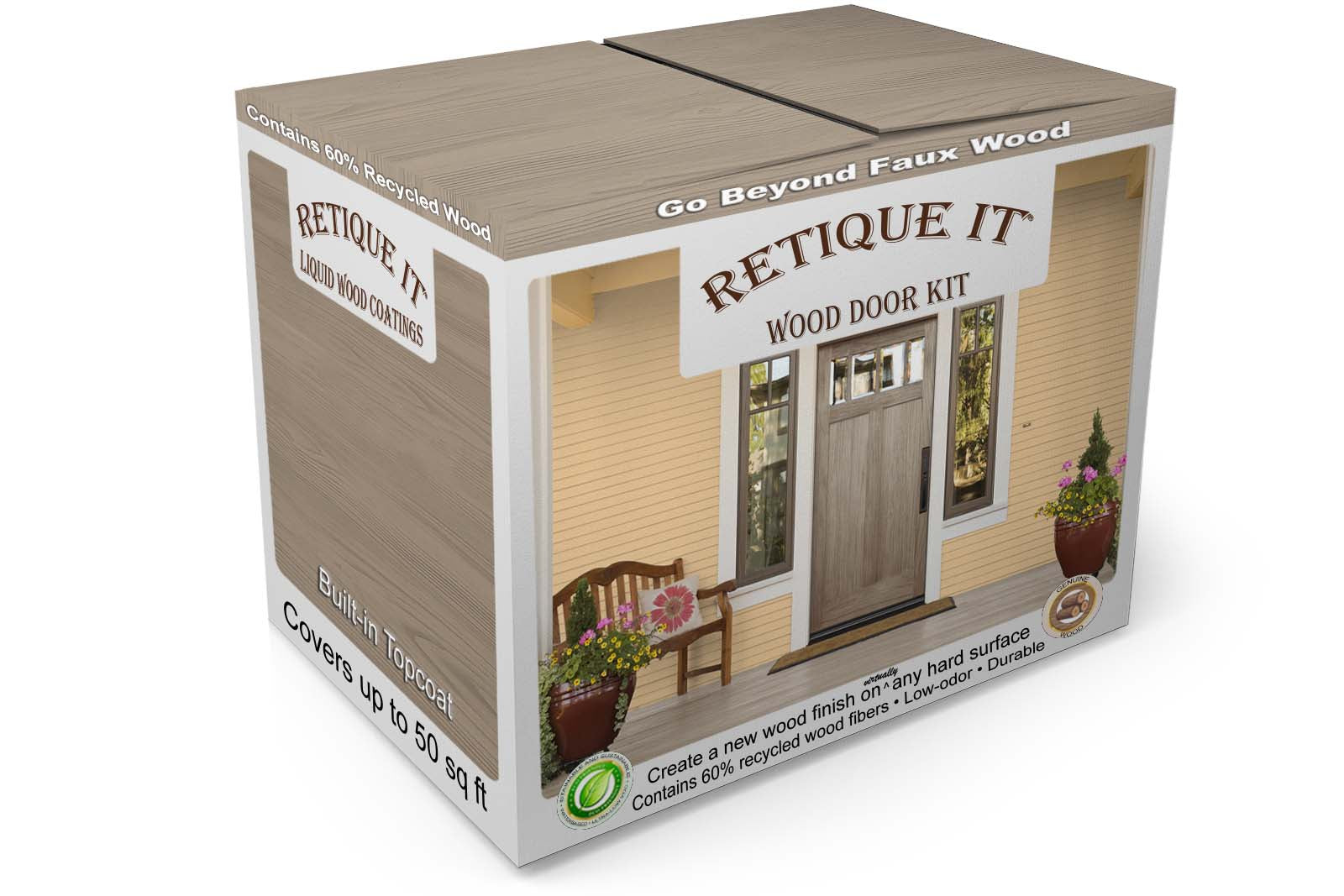 Wood'n Finish Front Door Kit - Weathered Wood - Retique It®