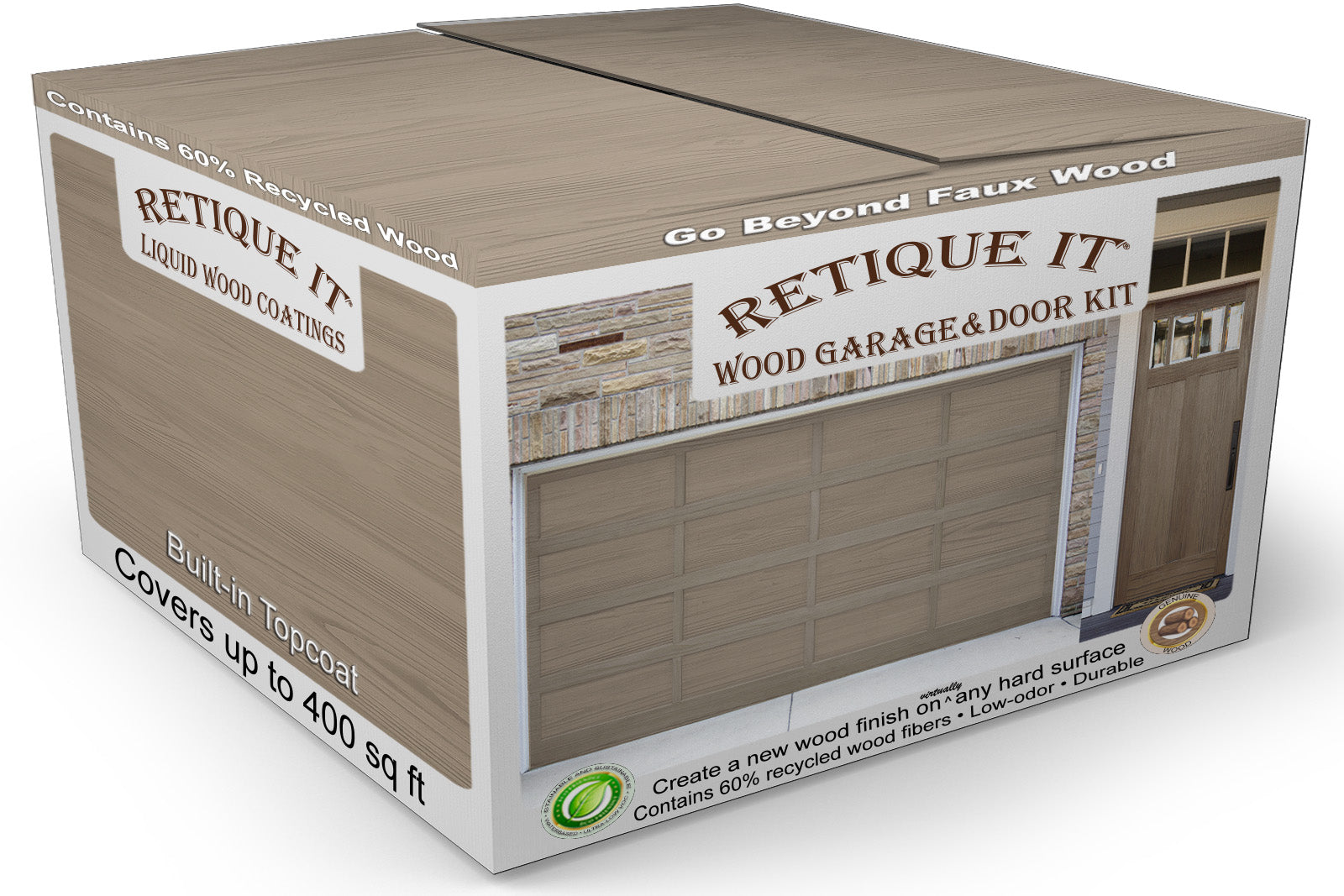 Wood'n Door Kit (Front & Garage Door) - Weathered Wood